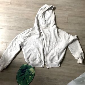 Garage grey zip up hoodie